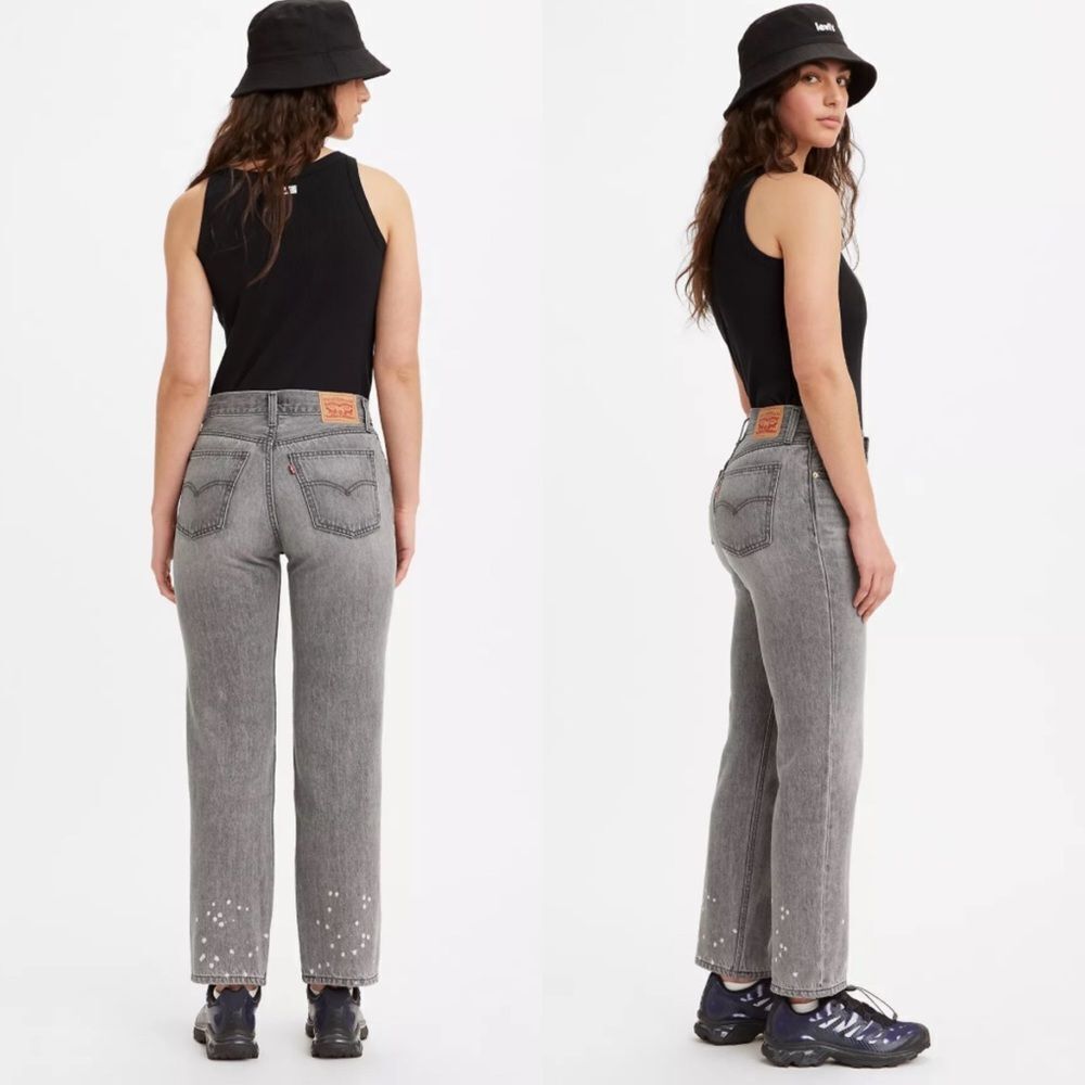 Levi’s low pro straight jeans in gray wash